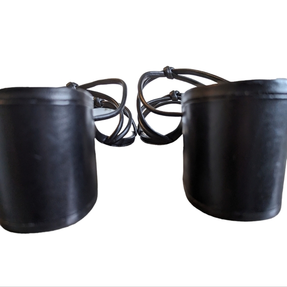 SCHUTZ Princey Strappy Sandal, Black Knotted,  Block Heel Slide, Size 10.5 - Picture 8 of 10